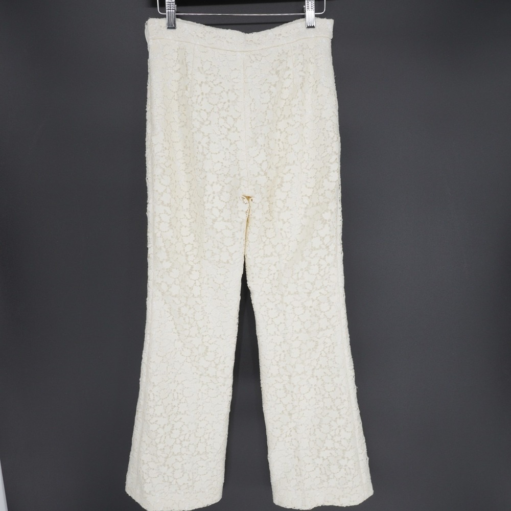 Giambattista Valli Paris Ivory Floral Lace Wide Leg Pants Italy Womens IT38 USXS - Picture 3 of 15